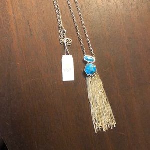 Kendra Scott Tae Long Pendant Necklace Turquoise